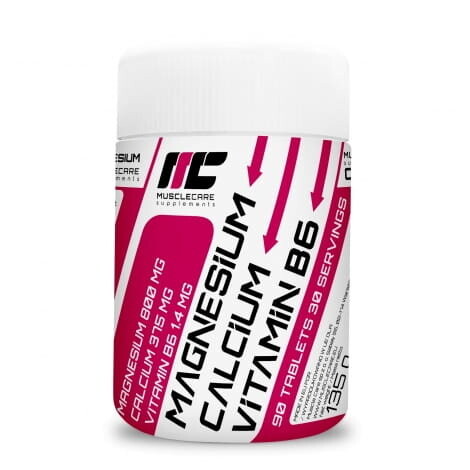 

Muscle Care, Магний, кальций, витамин B6, 90 таблеток