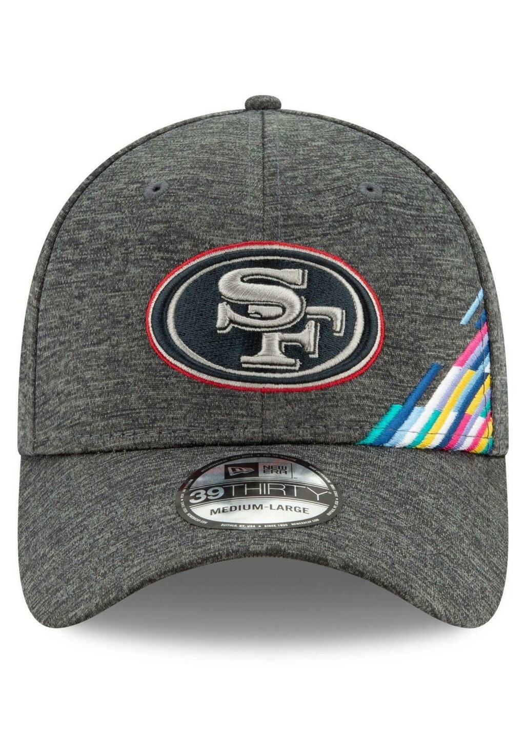 

Бейсболка SAN FRANCISCO 49ERS NFL 2019 ON FIELD CRUCIAL CATCH 39THIRTY CA New Era, цвет grau