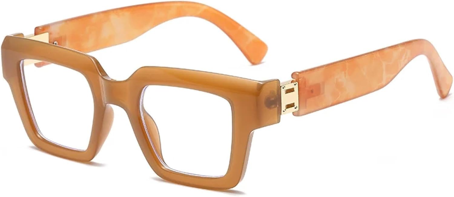 

Солнцезащитные очки с защитой от УФ-излучения UV400 | Простые, с большой оправой, плоские, легкие | Для женщин и мужчин, для занятий спортом на открытом воздухе и вождения DSVIGF, Brown