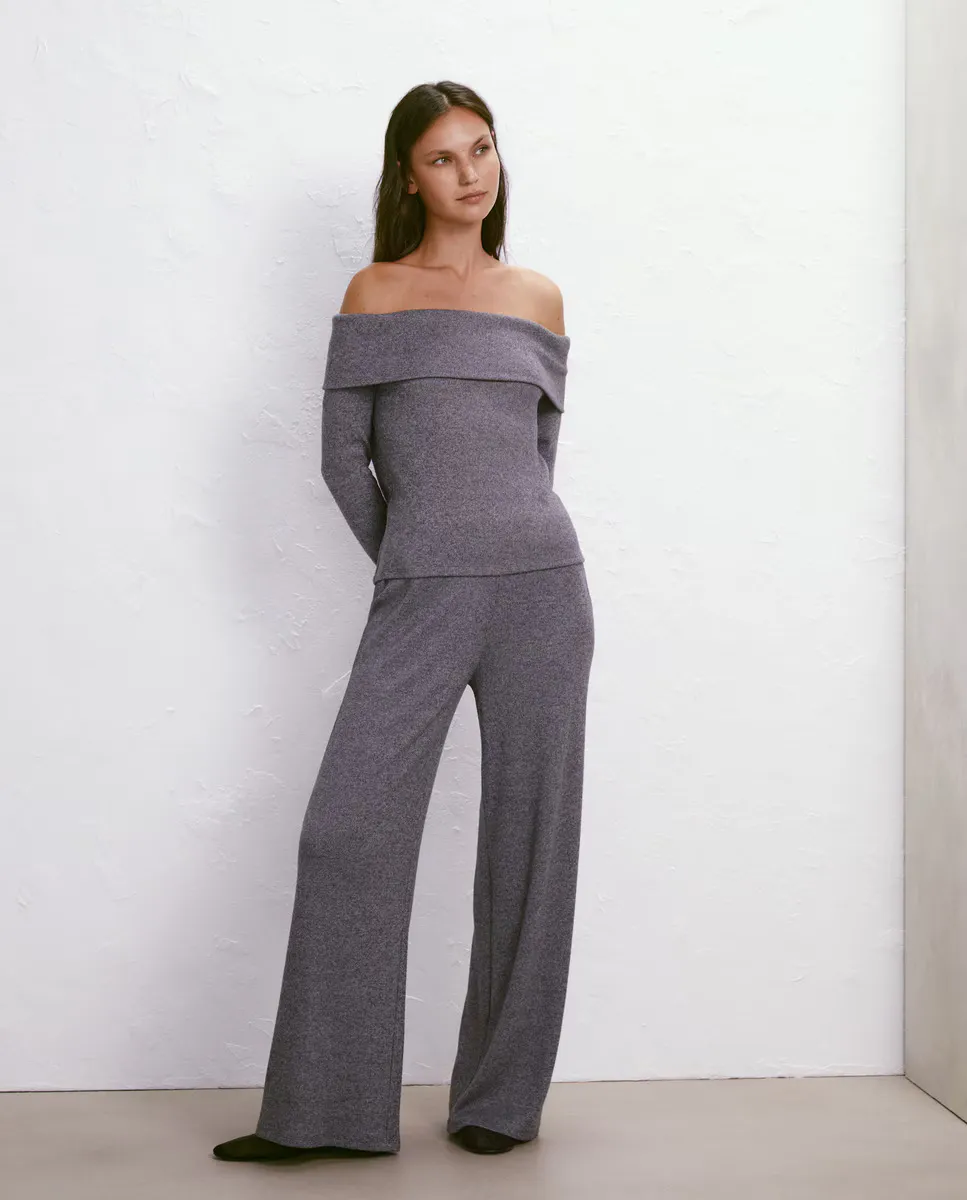 

Женские брюки широкого кроя Easy Wear, светло-серый