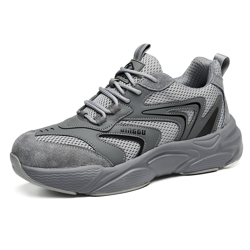 

Кроссовки Safety & Protective Shoes Men's Low top DINGGU, Gray[Anti-Puncture And Anti-Penetration]