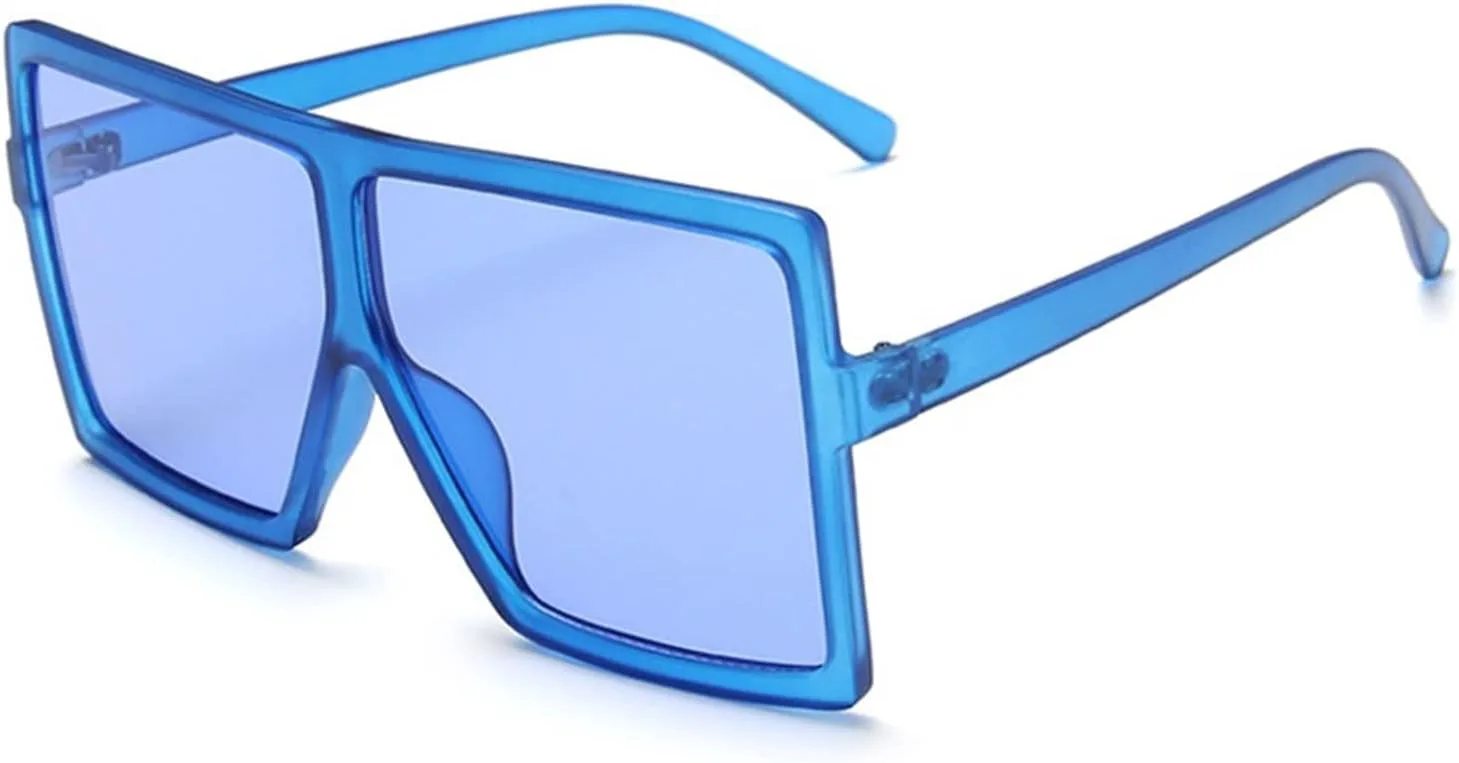 

Модные солнцезащитные очки в крупной оправе для мужчин и женщин, в стиле ретро, ​​квадратные, для отдыха и пляжа (Цвет: P, Размер: Средний) MTZJH, One Color