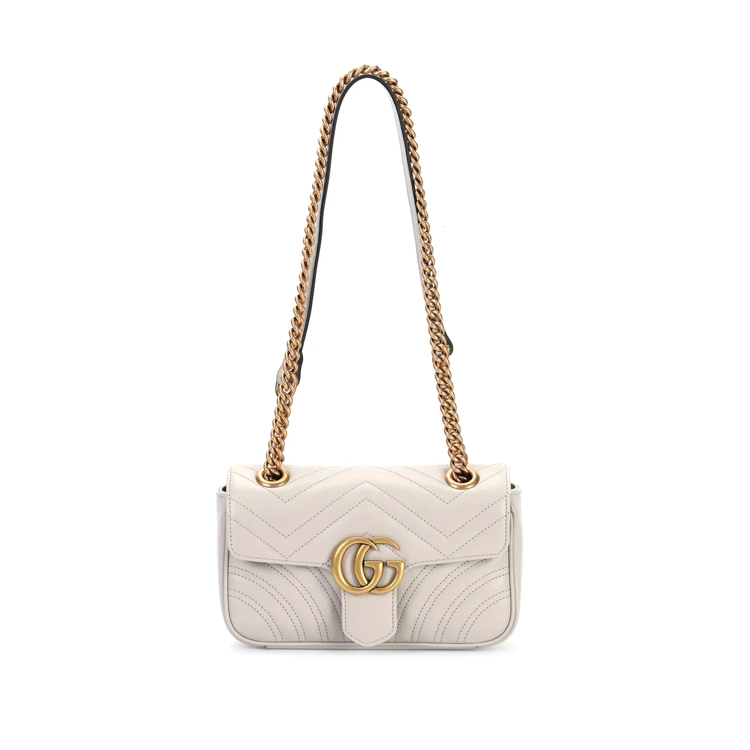 

GUCCI Сумка кросс-боди GG Marmont мини женская светло-бежевая