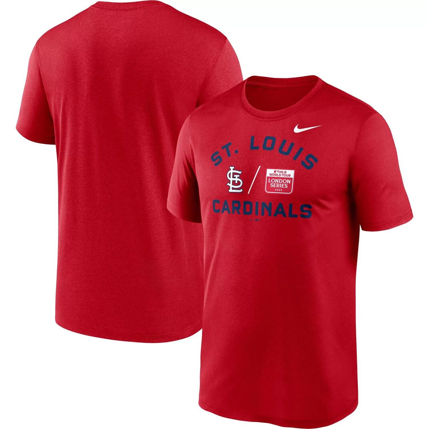 

Мужская красная футболка St. Louis Cardinals MLB World Tour: London Series Legend Performance 2023 Nike, Красный, Мужская красная футболка St. Louis Cardinals MLB World Tour: London Series Legend Performance 2023 Nike