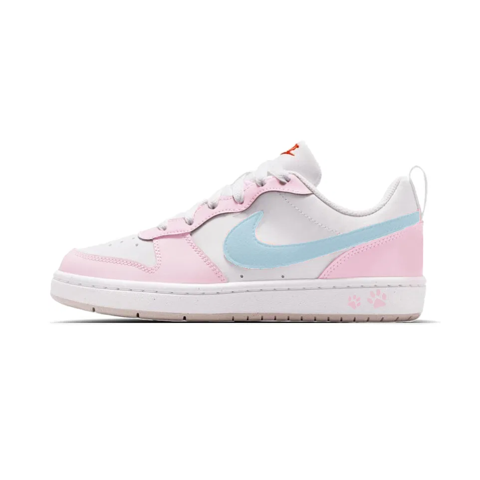 Детские скейтбординговые кроссовки Court Borough Peach Cat Paw, низкий верх, розовые, унисекс Nike, Pink