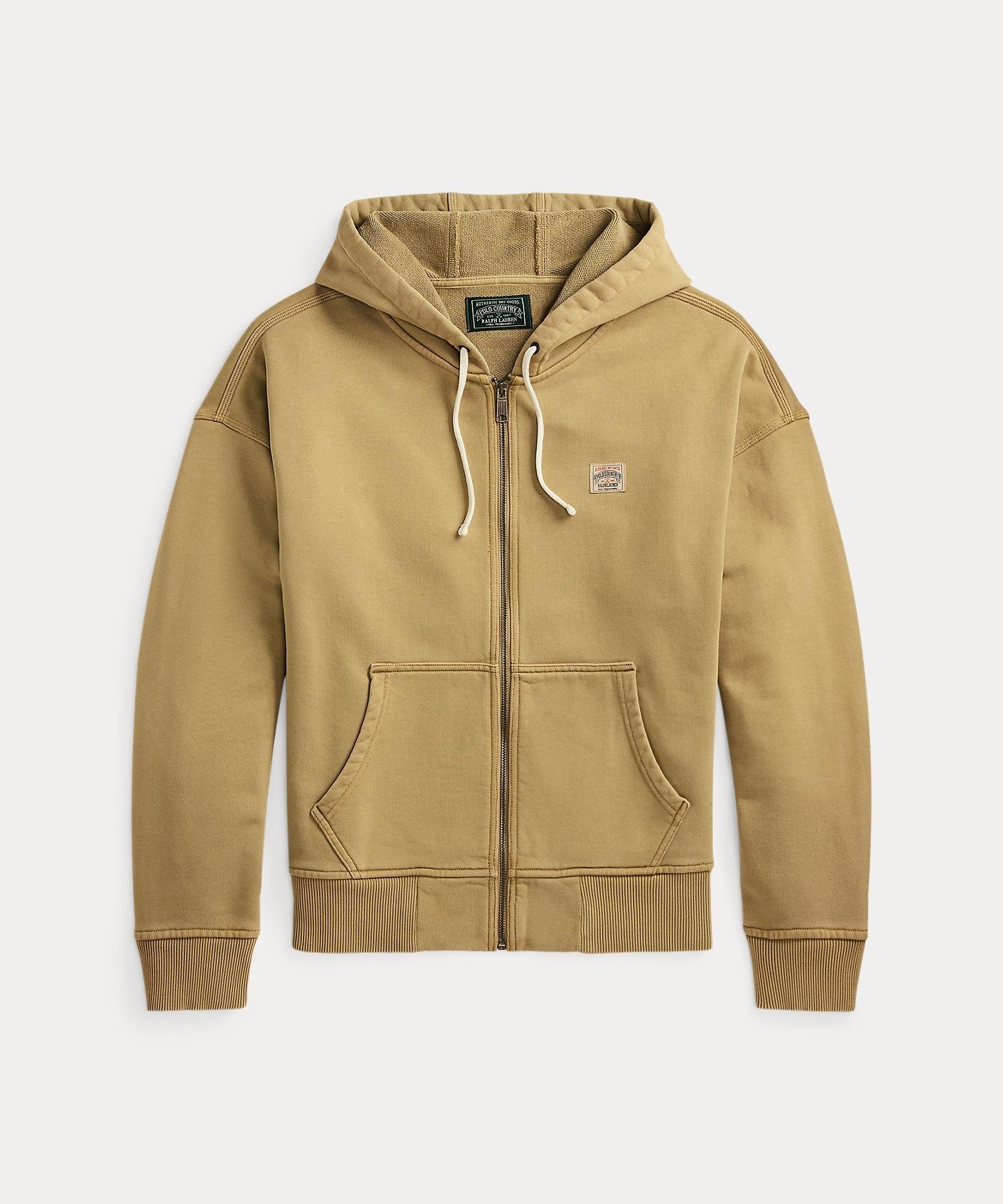 Толстовка с капюшоном из флиса свободного кроя с петлевой структурой Polo Ralph Lauren, 250 Brown