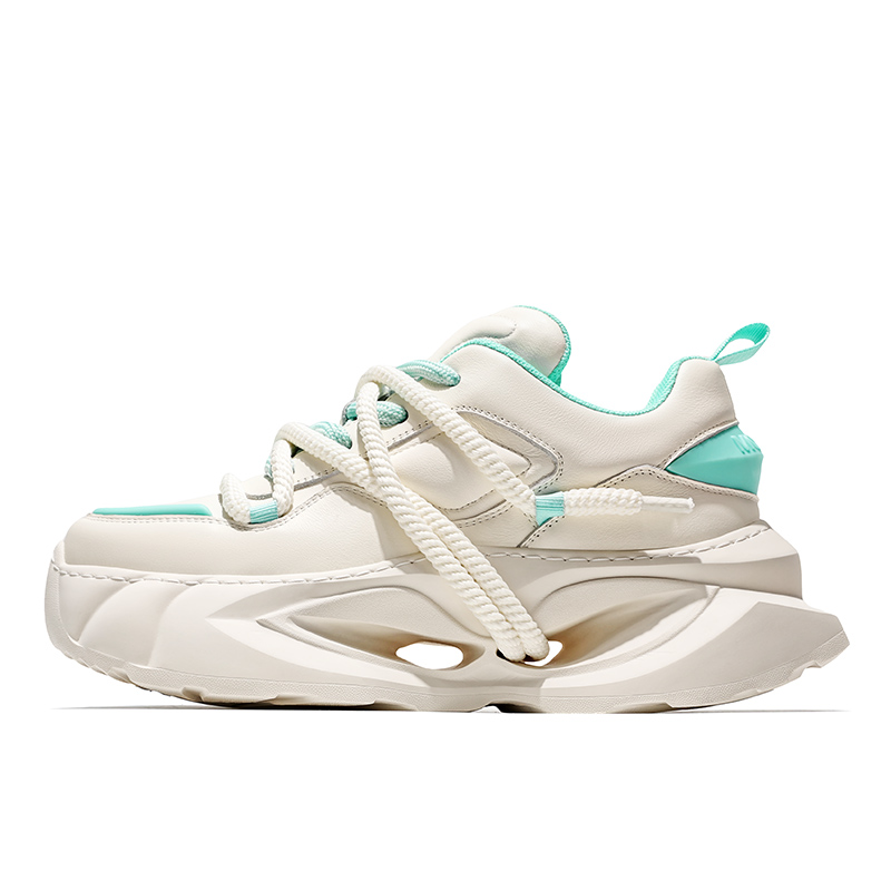 

Повседневные кроссовки мужские дышащие легкие на увеличение роста низкие серия космическая капсула MOERBAI бело-синие