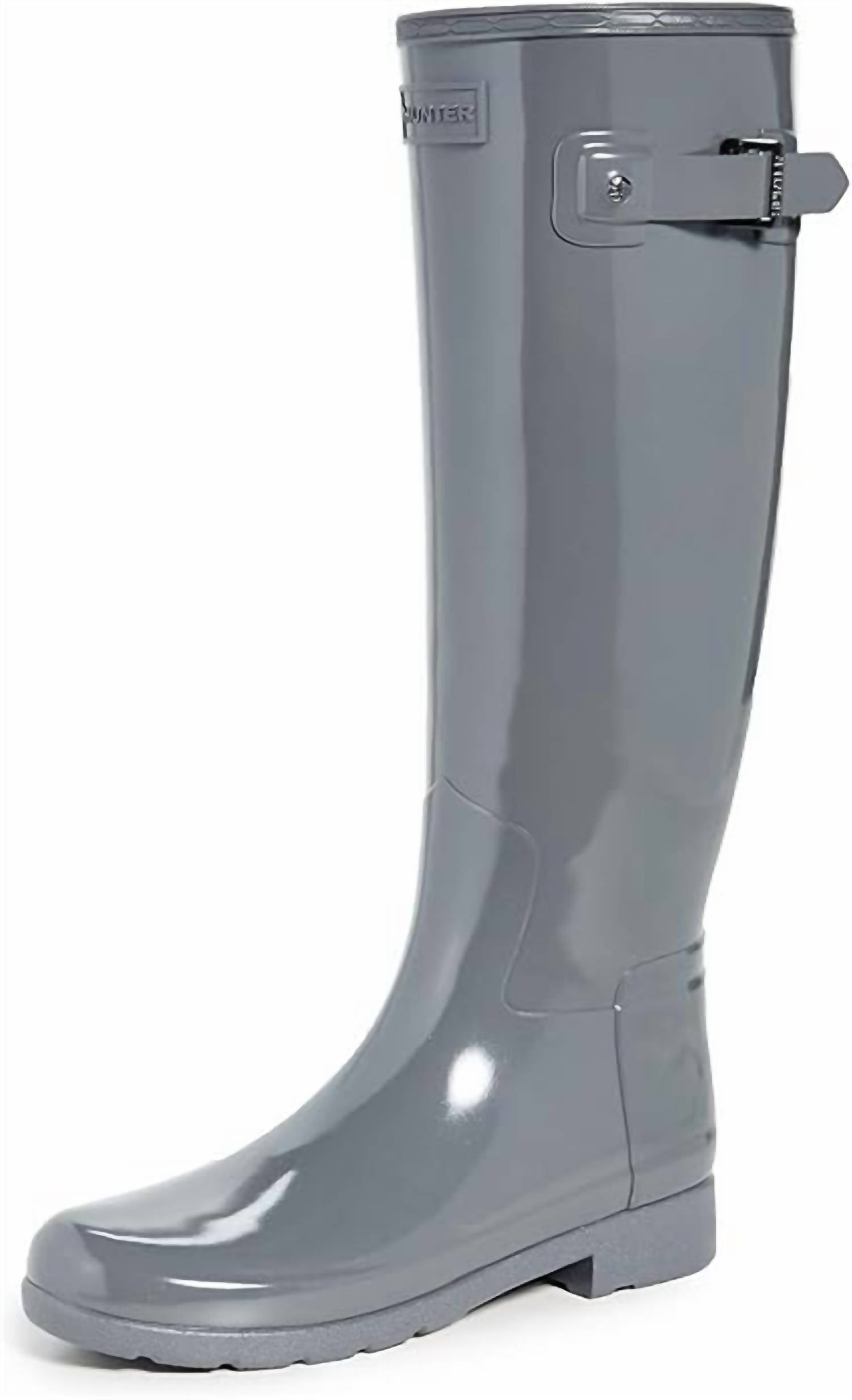 Женские высокие глянцевые сапоги в цвете Stratus Grey Hunter
