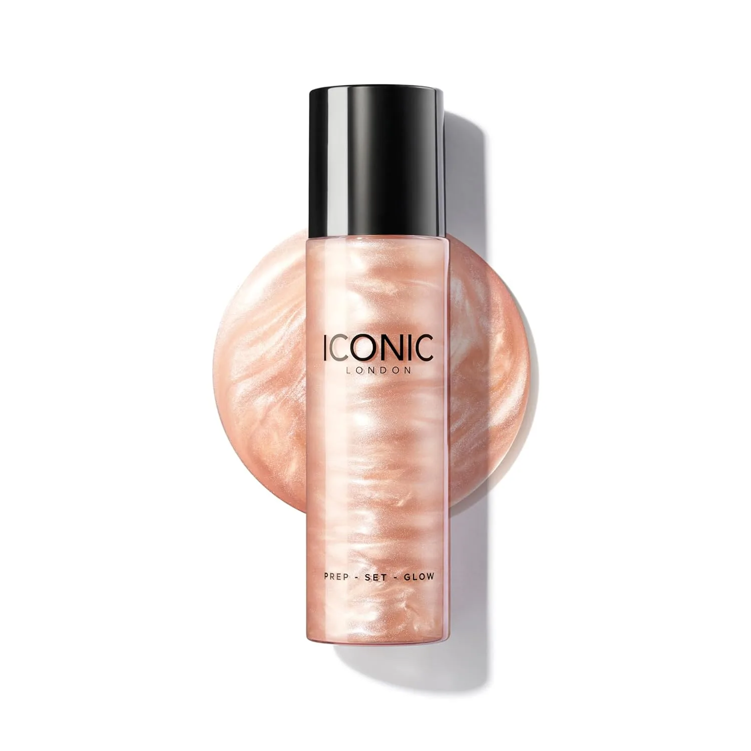 ICONIC LONDON Prep-Set-Glow | Увлажняющий + фиксирующий + придающий сияние спрей, формула 3-в-1 для влажного, сияющего финиша, Original
