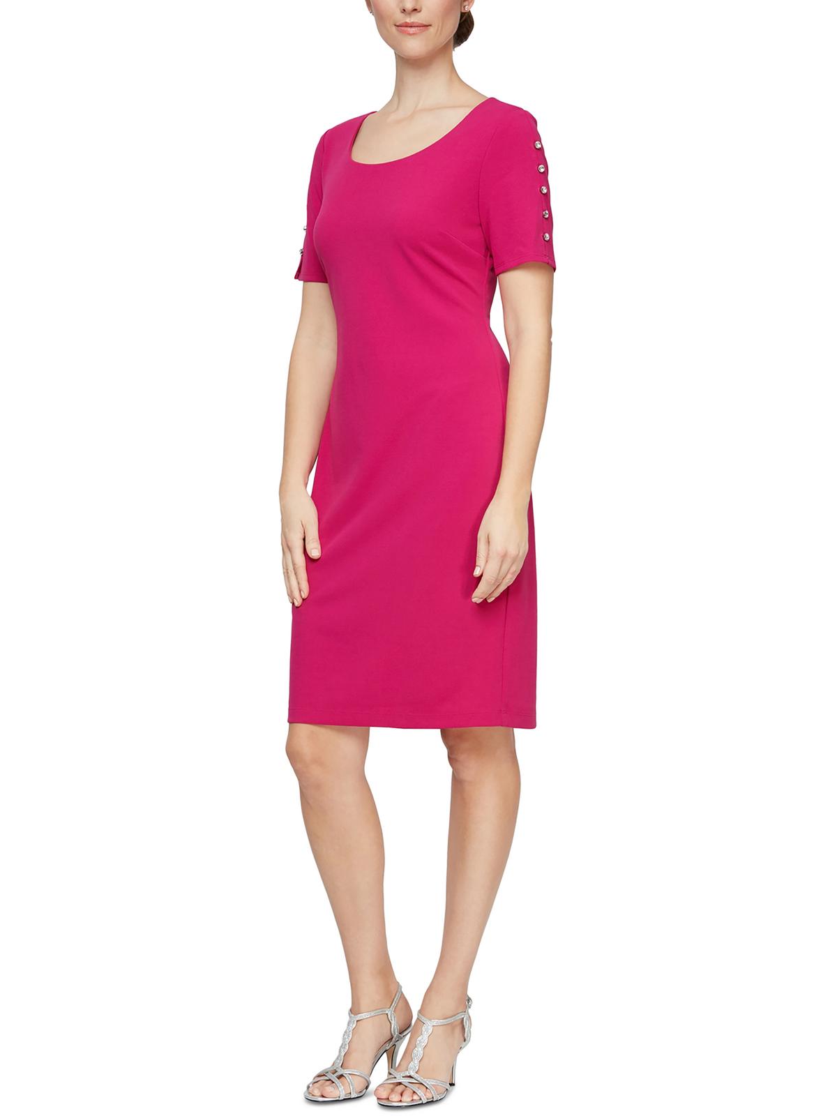 

Плюс Женское Платье-футляр До Колена С Бисером SLNY, цвет fuchsia pink