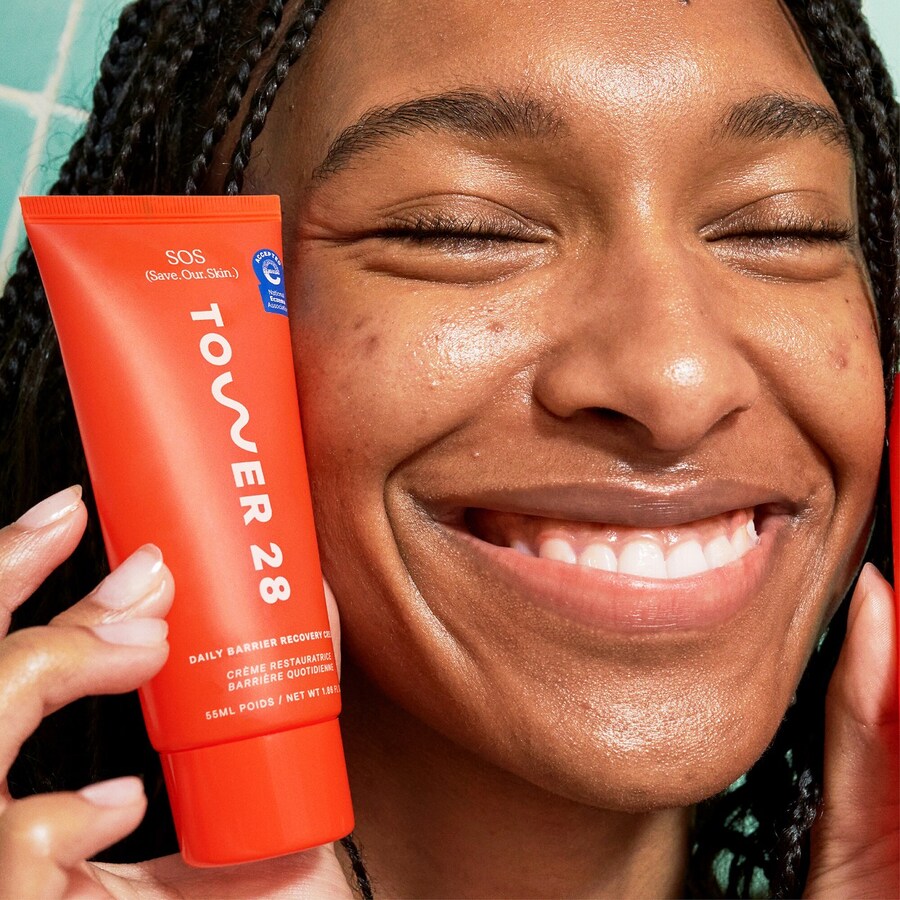 Сыворотка Tower 28 Beauty — Увлажняющий SOS Daily Skin Barberry Redness Recovery Moisturizer для ежедневного, 55 мл — фото 2