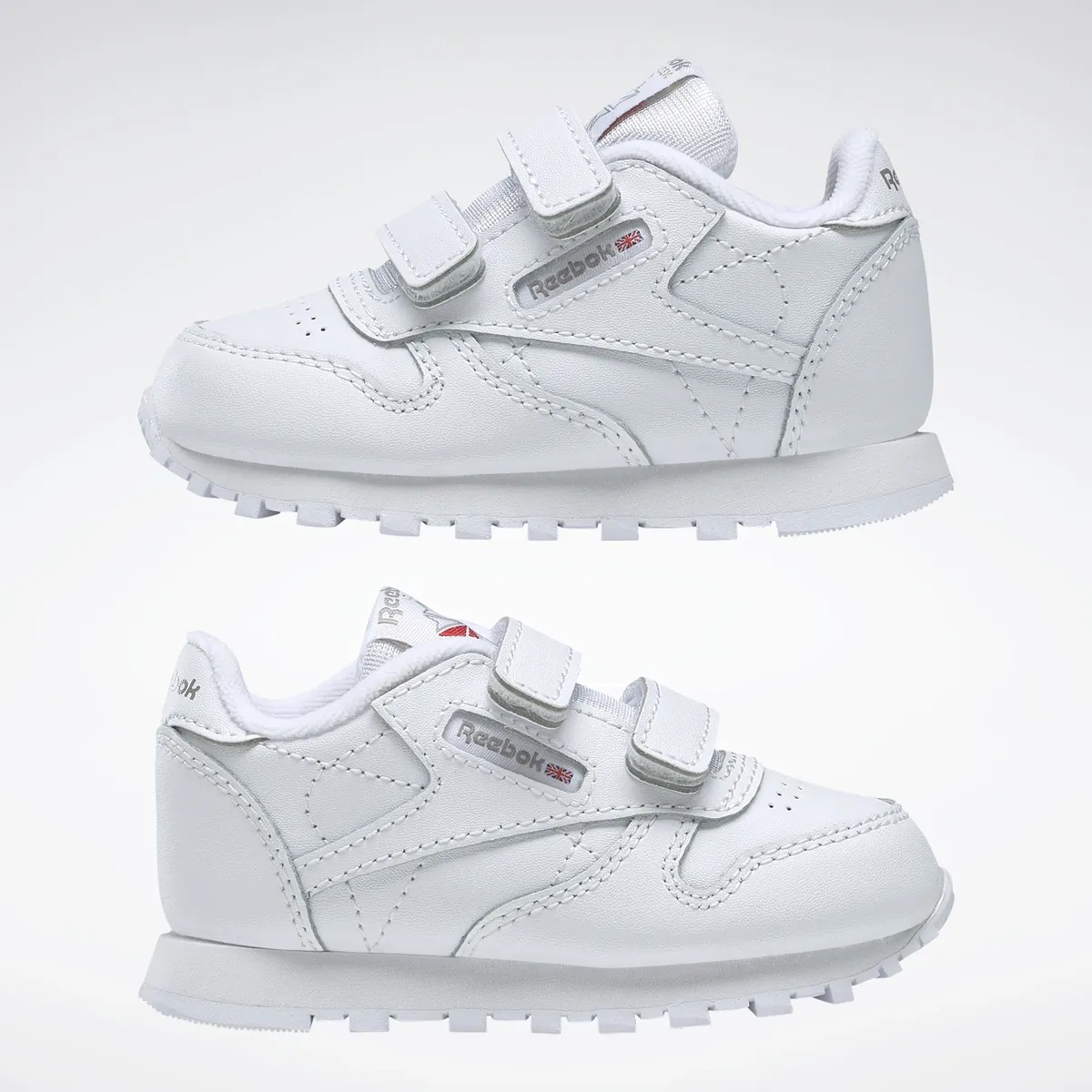Кроссовки Reebok Classic "CLASSIC LEATHER SHOES", с застежкой-липучкой, белый — фото 4
