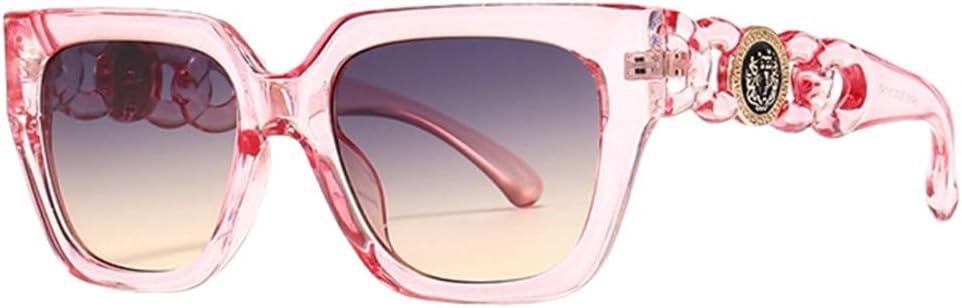 

Модные квадратные женские солнцезащитные очки, стильные большие черные женские солнцезащитные очки, роскошные винтажные очки, защита от ультрафиолета UV400, PIN LVTFCO, Pink Gray