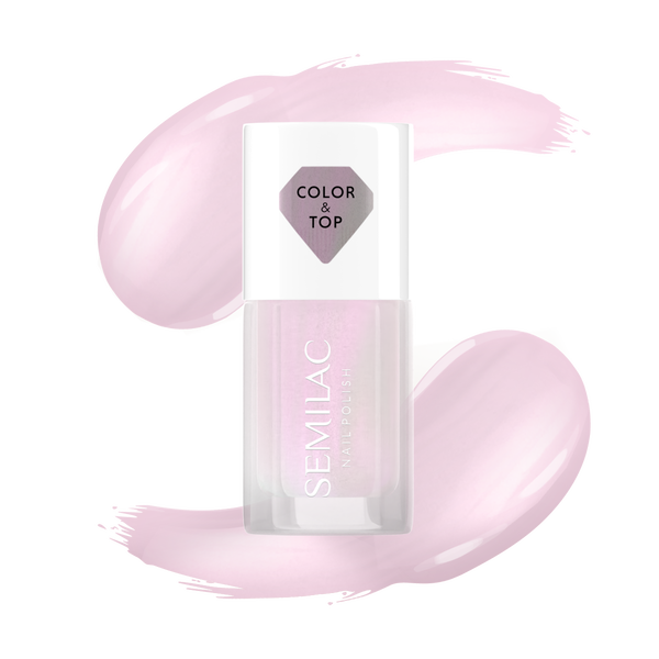 

Топ для классических лаков для ногтей, 7 мл Semilac Pink glow, цвет pink