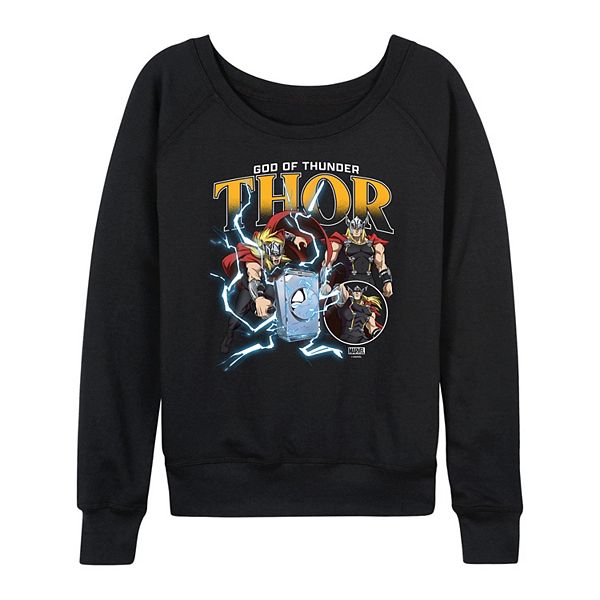 

Женская футболка с длинным рукавом Thor God of Thunder bootleg french terry Marvel, Black, Черный, Женская футболка с длинным рукавом Thor God of Thunder bootleg french terry Marvel, Black