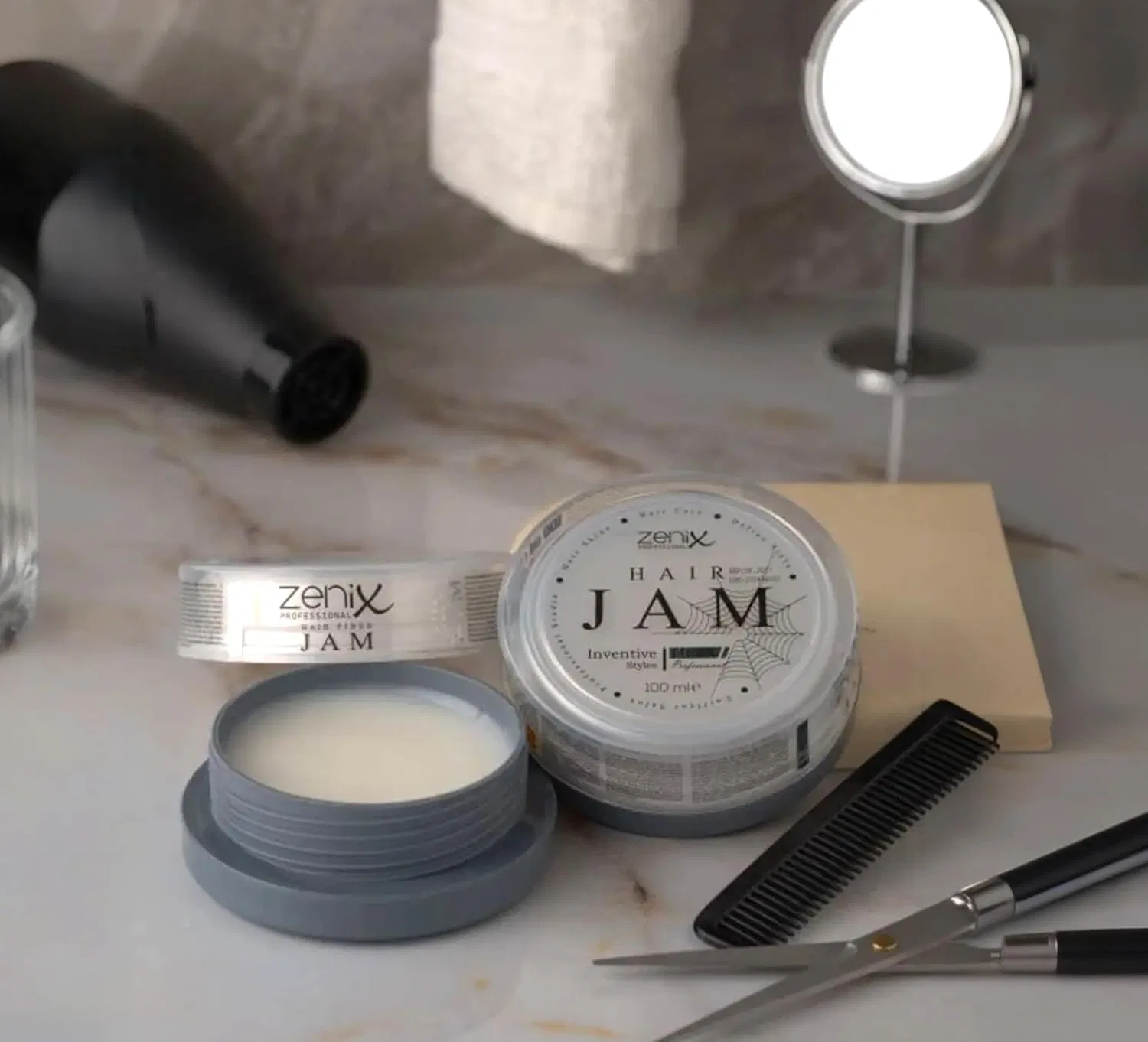 Мужской воск для волос Zenix Men Fiber Jam Inventive сильной фиксации Zenix — фото 4