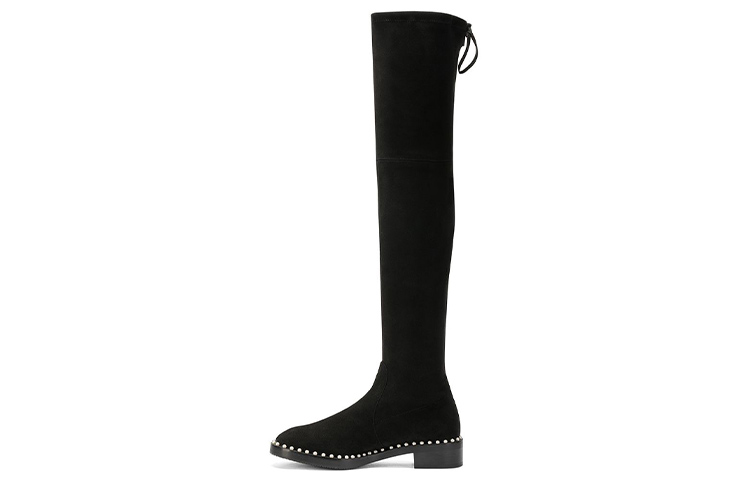 SW LOWLAND PEARL Чёрные сапоги выше колена для женщин Stuart Weitzman — фото 2
