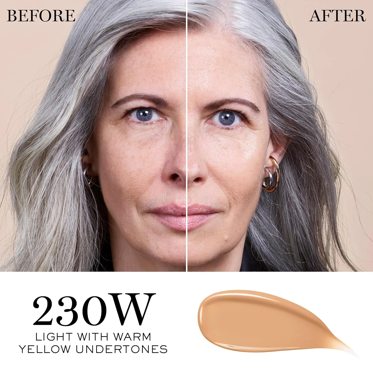 Тональный крем Lancôme Teint Idole Ultra Wear Care & Glow Longwear Foundation с SPF 27, увлажняющий, со средней степенью покрытия, которое можно наслаивать, и сияющим финишем., 230W: light with warm yellow undertones — фото 2