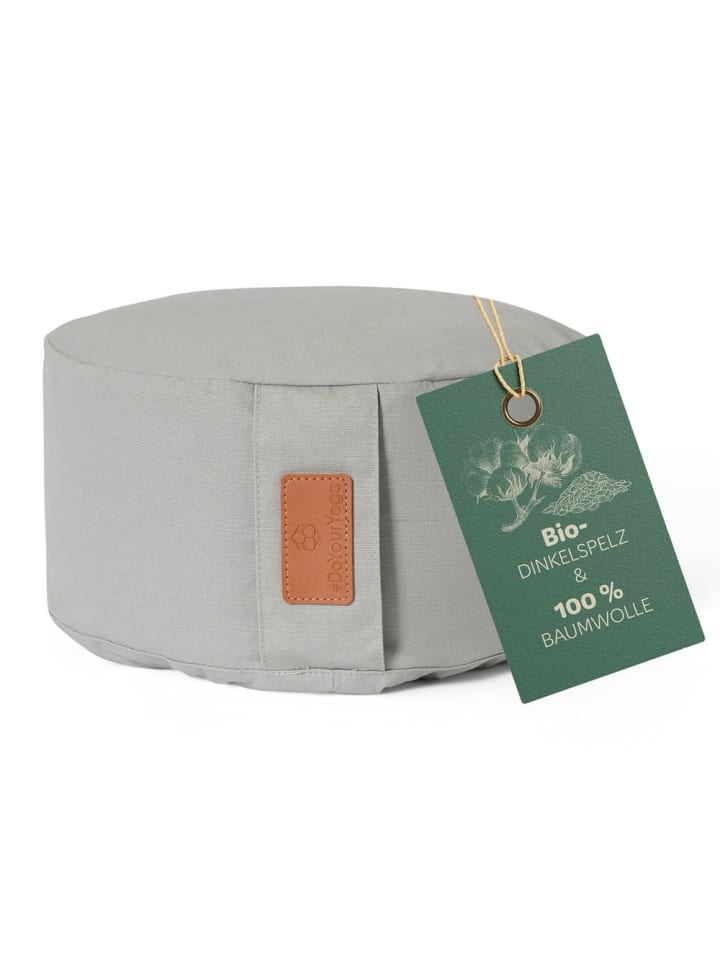 

Lumaland #ЗанимайтесьЙогой Подушка для йоги Вишну - наполнена органической шелухой полбы - круглая, 30 x 30 см