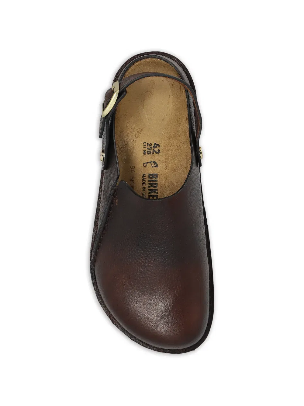 Мюли с пряжкой Birkenstock, коричневый — фото 4