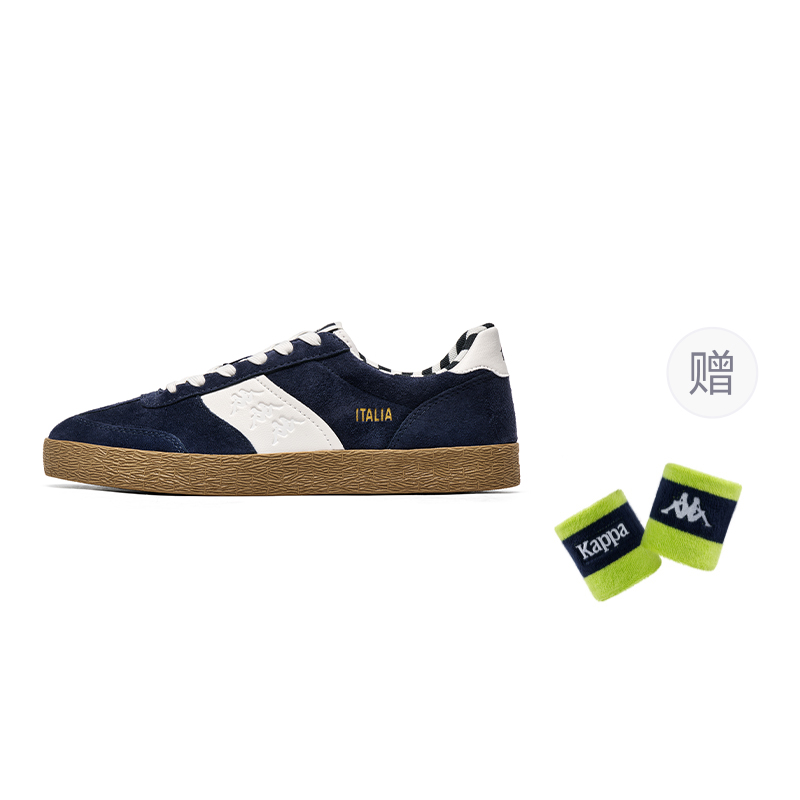 

Удобные износостойкие легкие низкие кеды для скейтбординга унисекс Midnight Blue/Korean White Kappa, темно-синий/Korean белый[Wrist Brace]