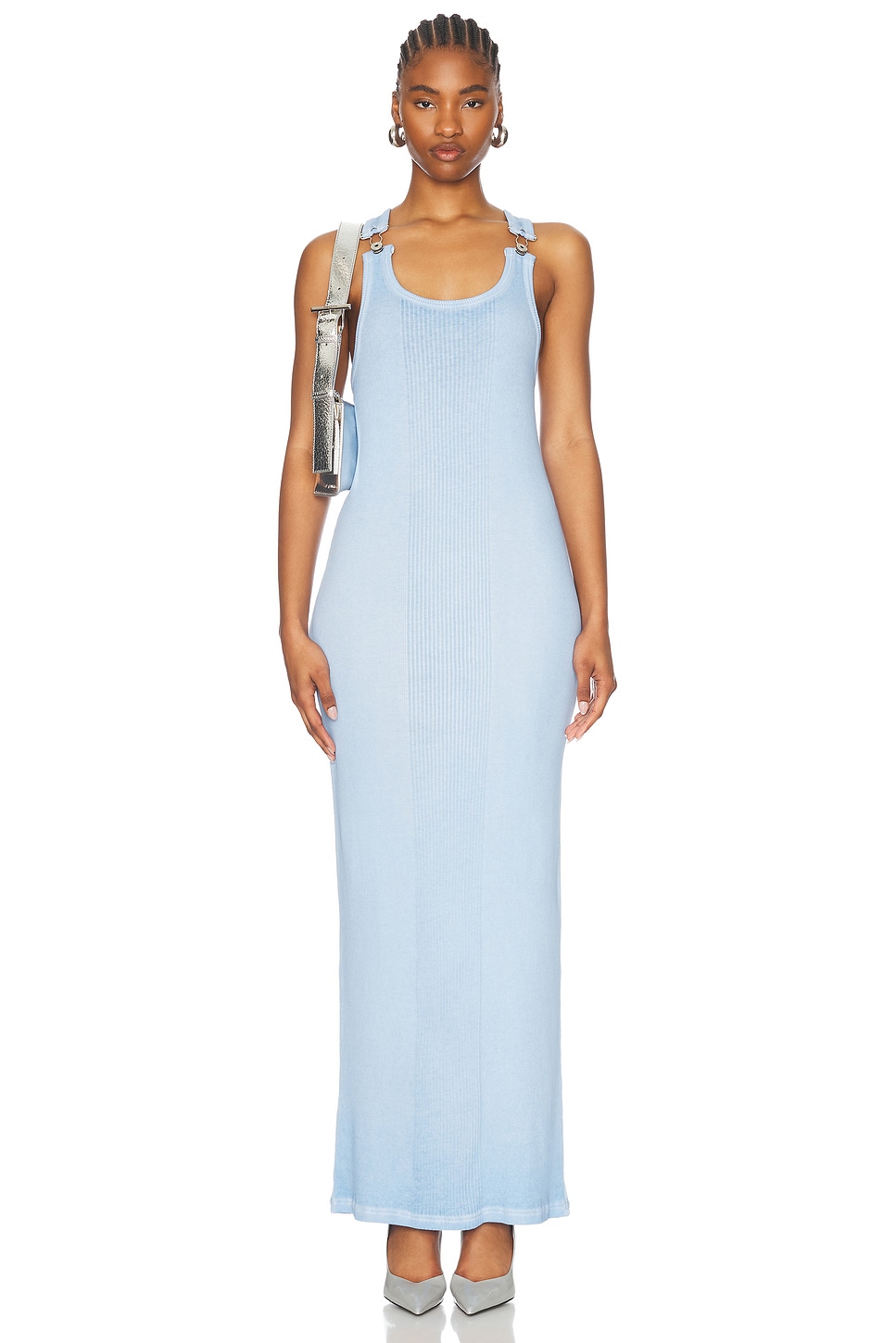 

Облегающее платье-футляр с застежкой Long Dress Jean Paul Gaultier, Baby Blue