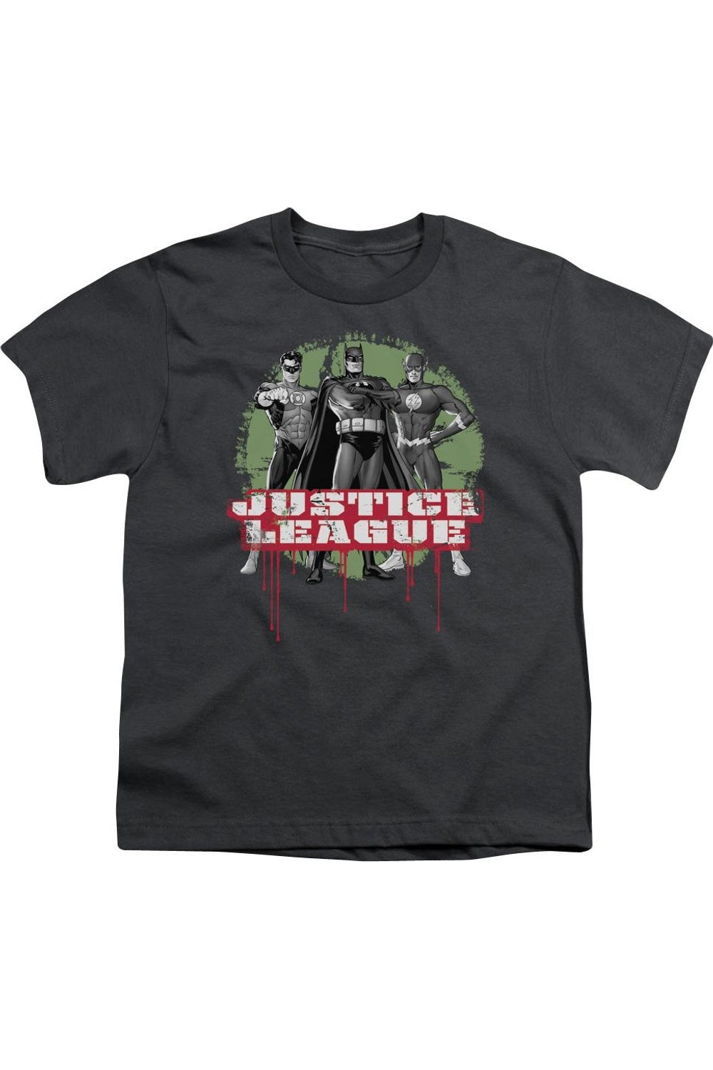 

Футболка с коротким рукавом для подростков "Лига справедливости Америки" Trio Gildan, Charcoal