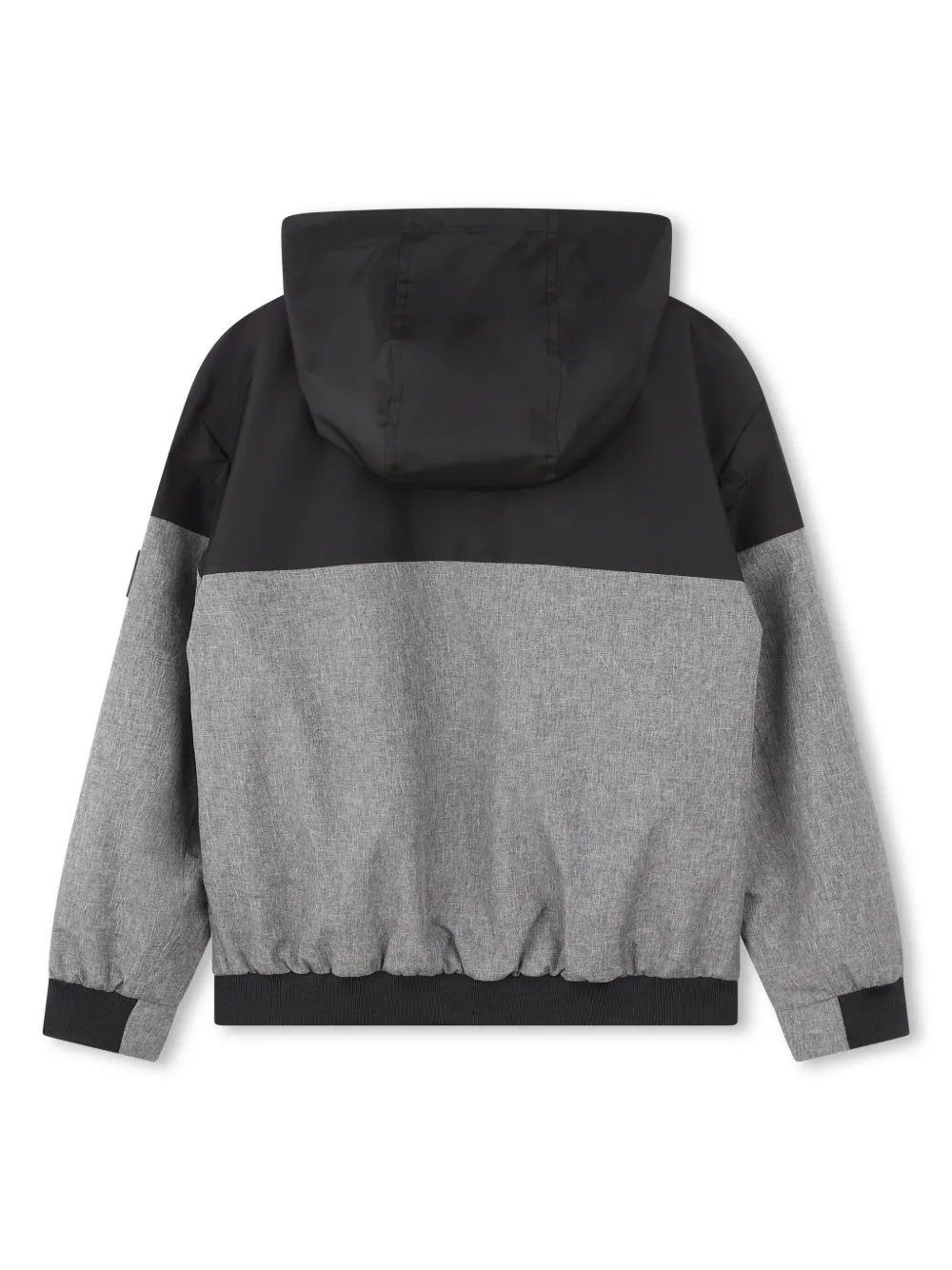 Ветровка с капюшоном и логотипом BOSS Kidswear, черный — фото 2