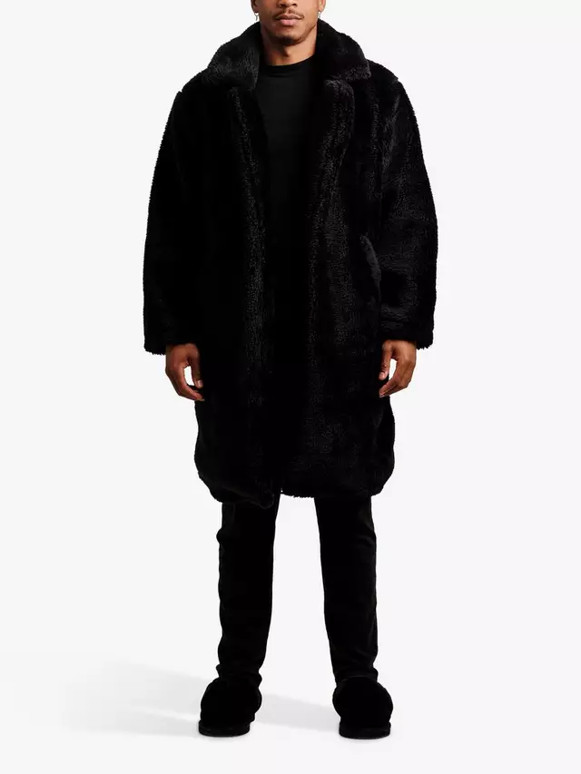 

Тренчкот Ony Unisex Oversized Sherpa, черный