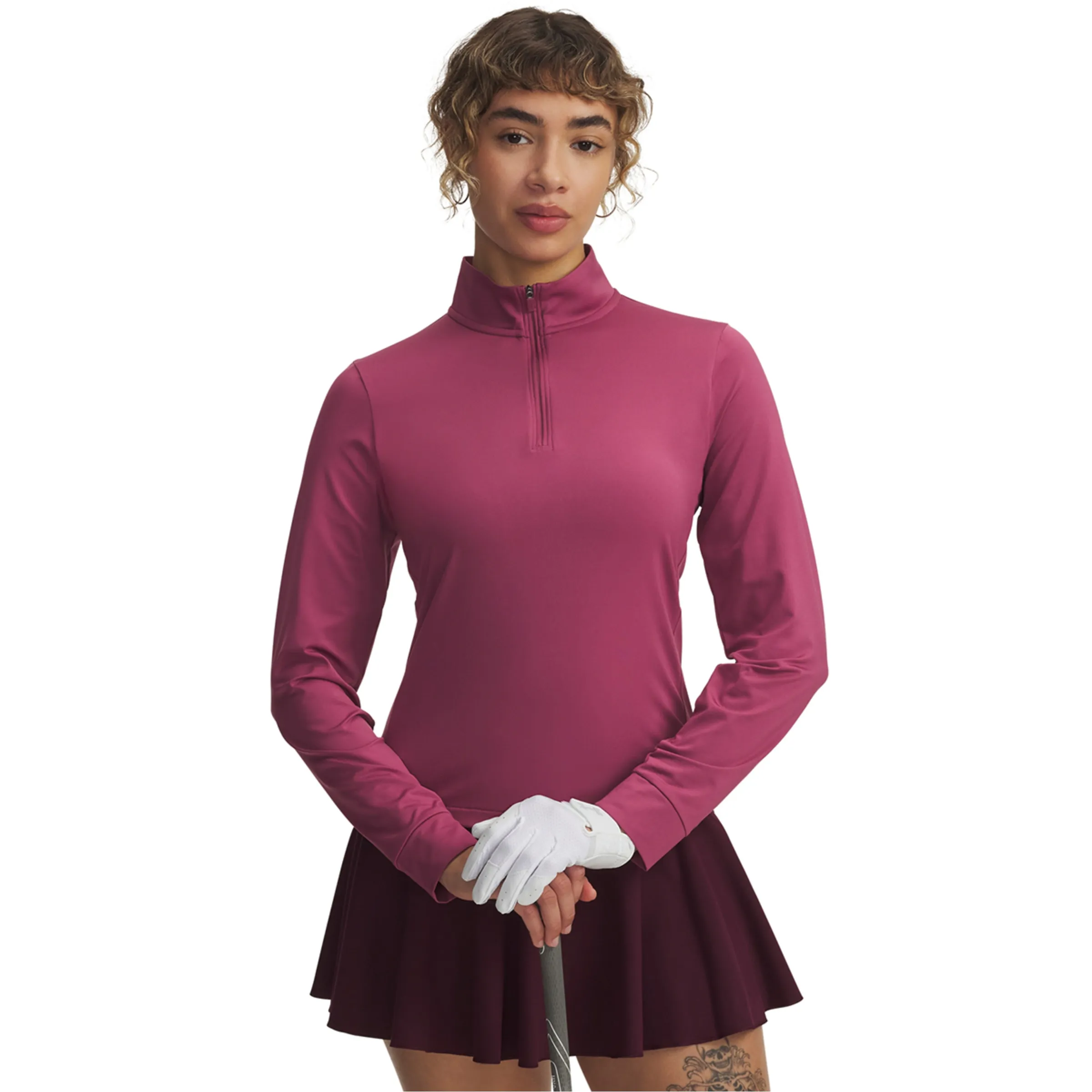 

Футболка женская UA Drive 1/4 молнии Under Armour, красный