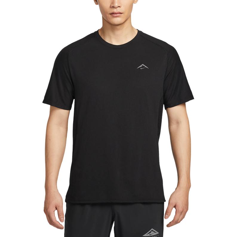 

Nike Футболка для бега Dri FIT Trail Solar Chase мужская Black/Peak White