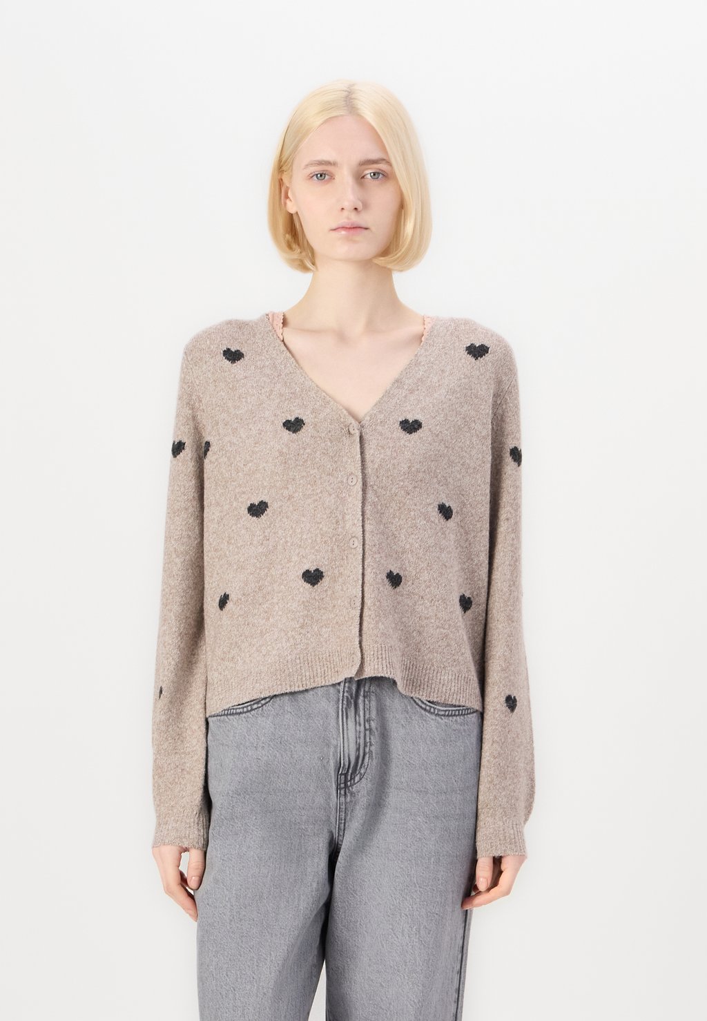 

Кардиган VMDOFFY INTARSIA V NECK Vero Moda, серый