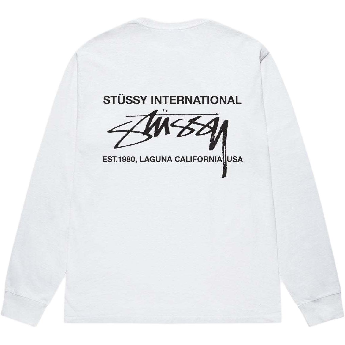 

Гладкая международная футболка с короткими рукавами Stussy, черный