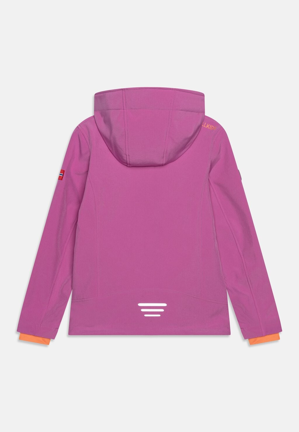Куртка Softshell GIRLS TROLLFJORD TrollKids, цвет mallow pink/papaya — фото 2