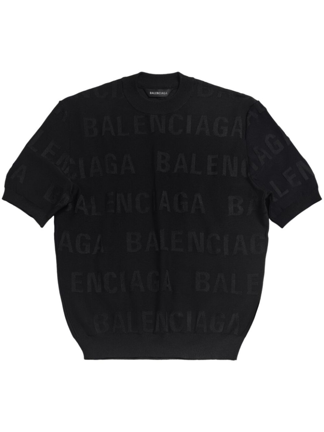 

Balenciaga укороченный топ с вышитым логотипом, черный