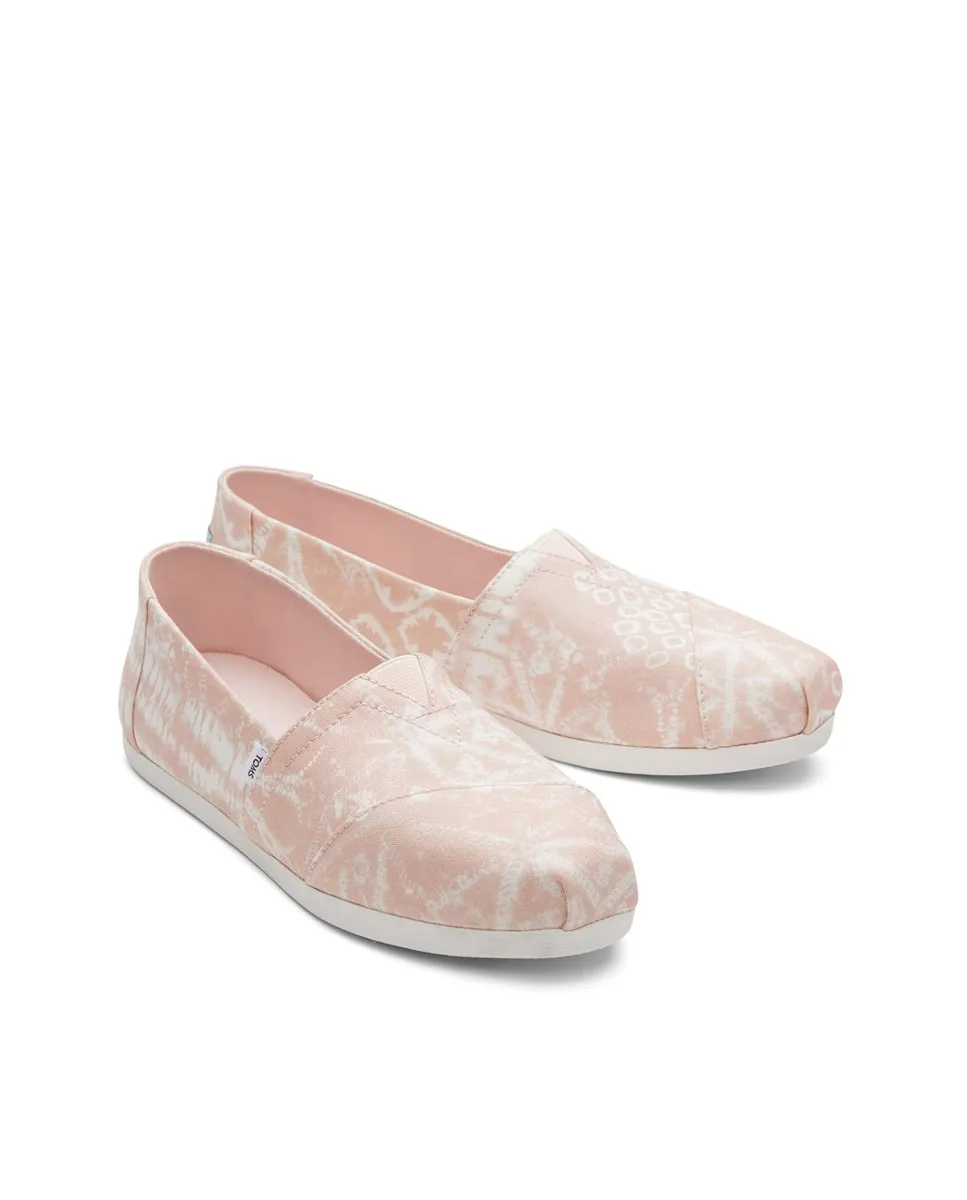 Женские плоские эспадрильи из розового холста Toms — фото 3