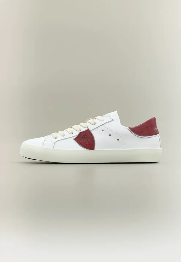 Кроссовки унисекс Philippe Model, White/Dark Red/Silver-Coloured/Ivory