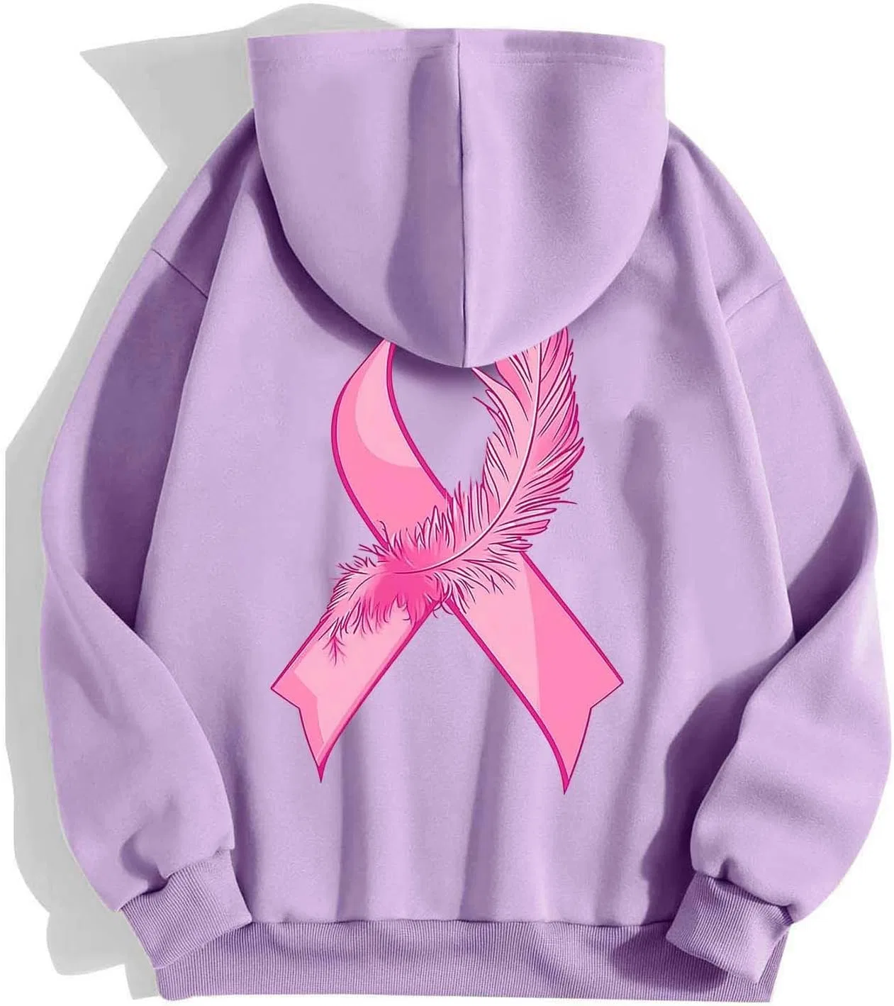 Худи женское с застежкой-молнией, бренд Generic, цвет Light Purple 4 — фото 4