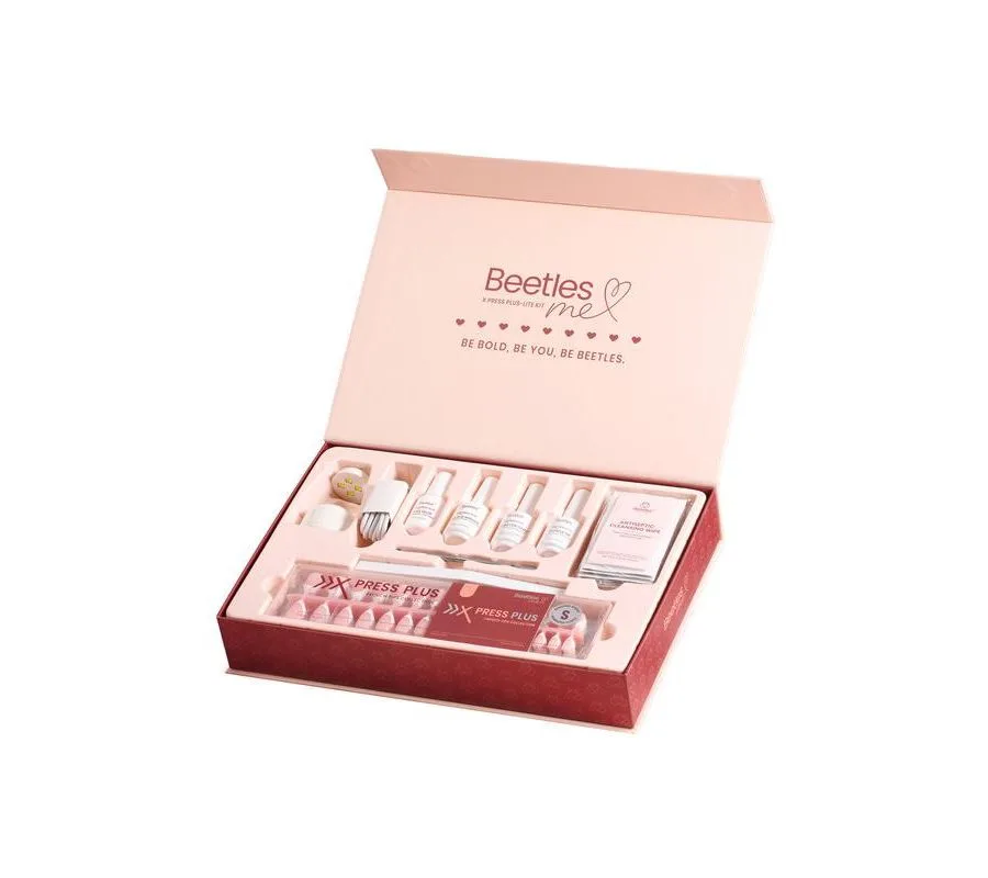 Набор накладных ногтей X Press Short Almond French Tip Press (224 шт.) Beetles, розовый with белый — фото 3
