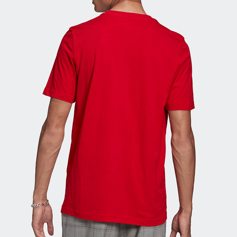 Футболка мужская красная Adidas Originals, красный — фото 4
