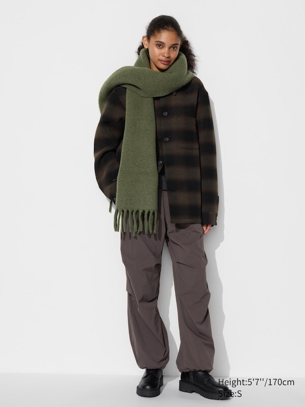 

Брюки-Парашют heattech Uniqlo, коричневый