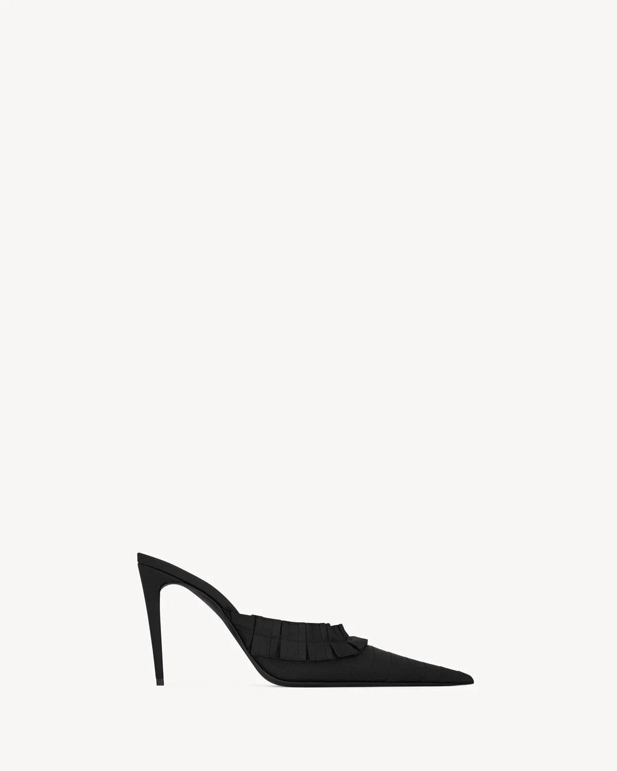 Мюли MADELEINE из шелковой тафты SAINT LAURENT, черный