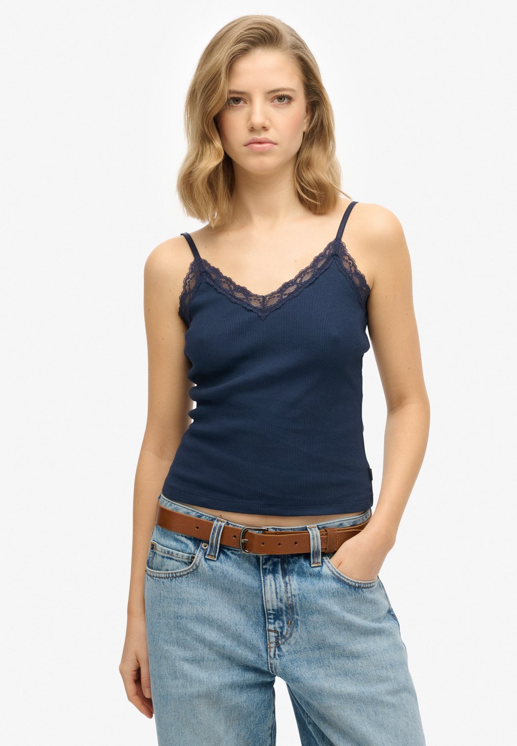 

Топ ESSENTIAL TRIM CAMI Superdry, синий