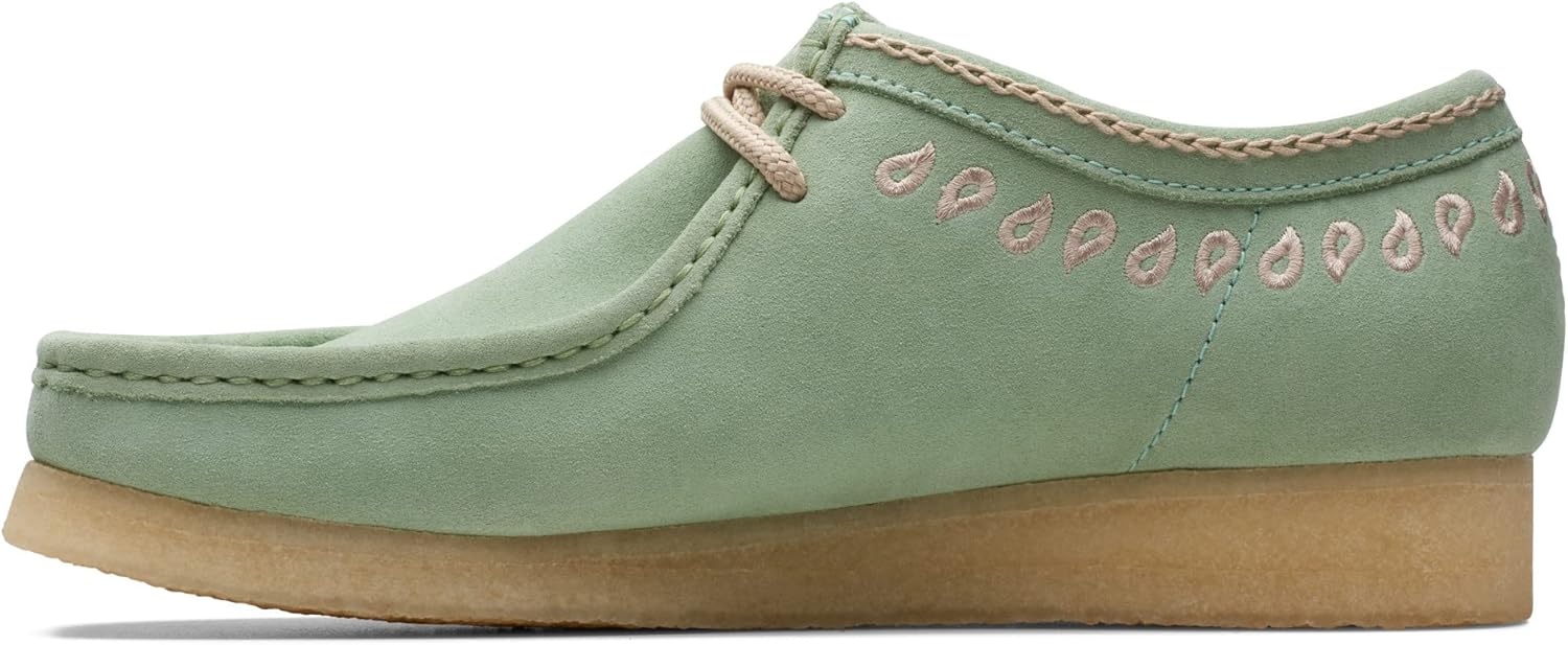 Мужские кроссовки Wallabee от Clarks, зеленый — фото 3