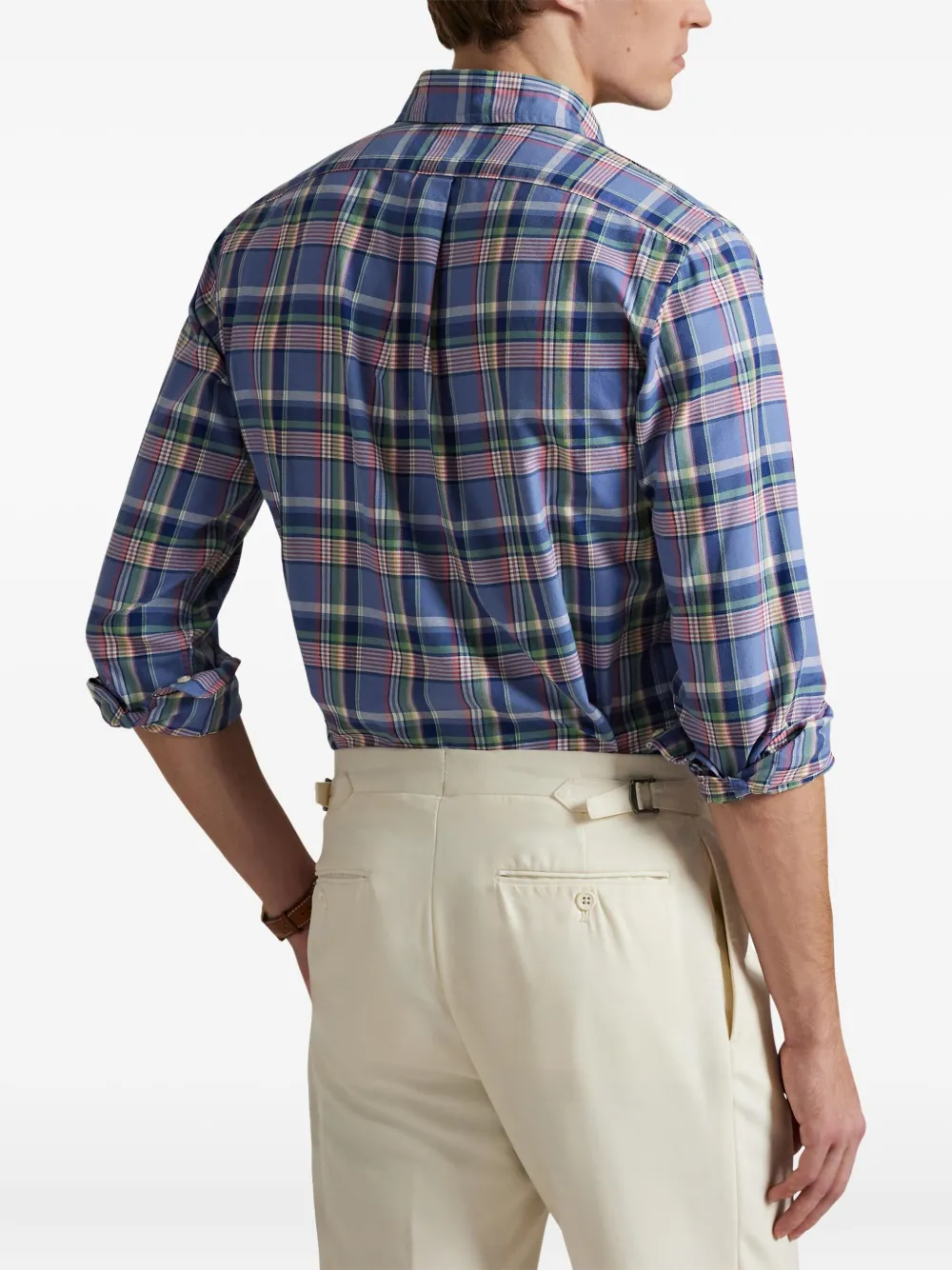 Клетчатая рубашка с длинными рукавами Polo Ralph Lauren, синий — фото 4