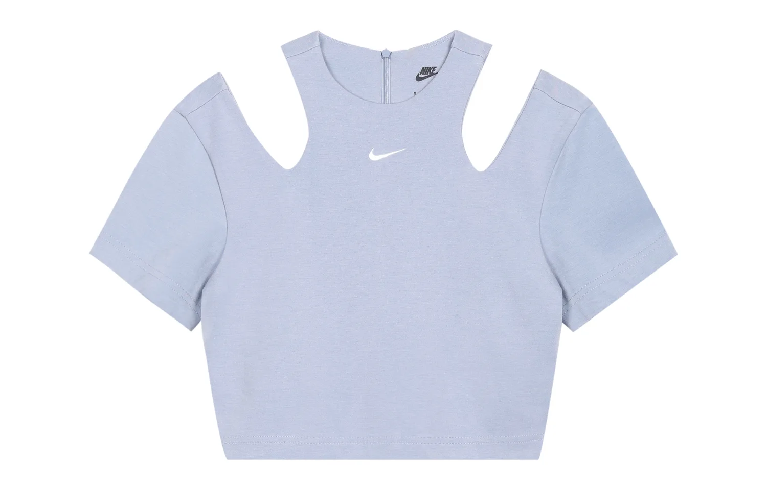 Nike Футболка-кроп топ женская Indigo Mist с круглым вырезом
