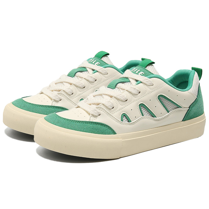 

Medd Низкие скейтерские кроссовки мужские бежево-зеленые, цвет Beige Green
