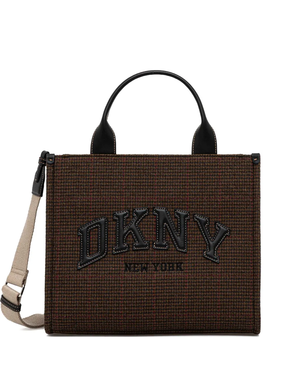 

Сумка-тоут с верхней ручкой и логотипом Dkny, коричневый