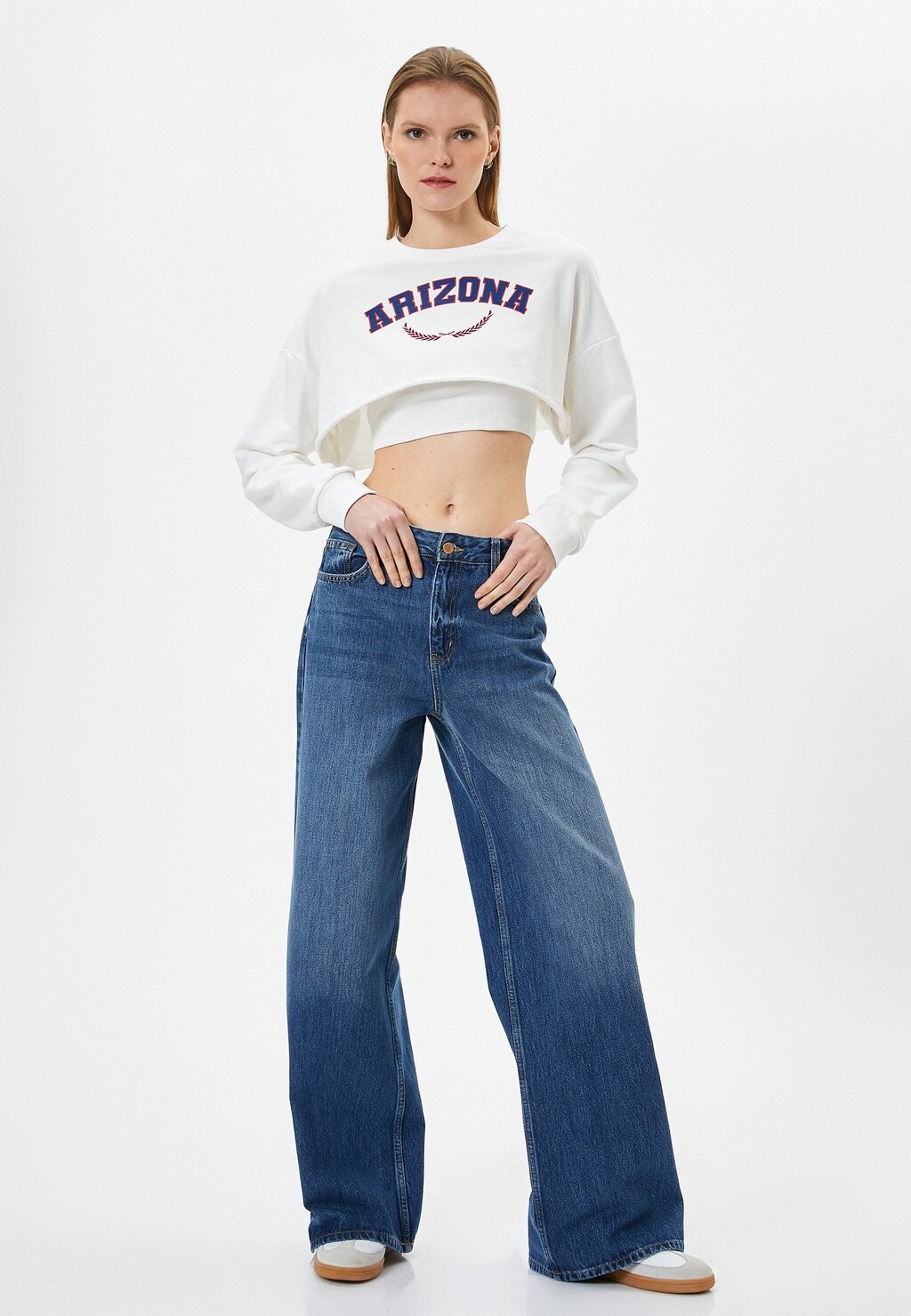 

Толстовка CREW NECK PRINTED Koton, белый