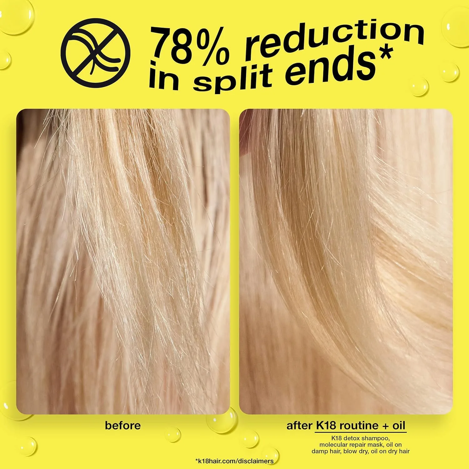 Масло для восстановления волос K18 Molecular Repair Hair Oil - невесомое масло для более сильных и здоровых волос, подходит для всех типов волос. Полноразмерный - 29,6 мл — фото 3